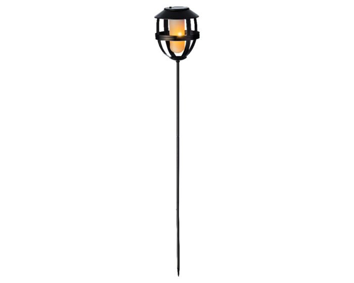 Lumineo Solar fakkel zwart vlamverlichting