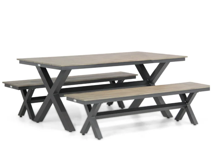 Lifestyle Garden Furniture Forest/Forest 180 cm dining tuinset 3-delig - Grijs-antraciet
