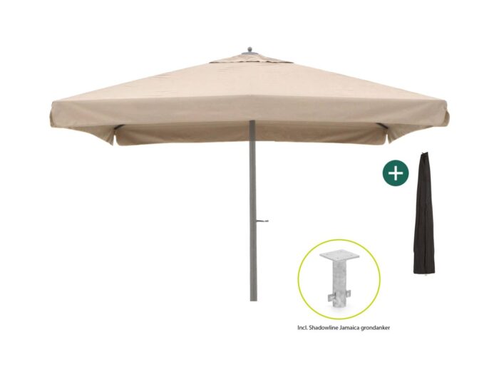 Shadowline Java parasol 400x400cm – Taupe