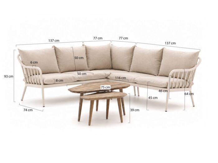 Manifesto Furniture + 10% kassakorting | Manifesto Celante/ROUGH-K hoek loungeset 5-delig 5-zits – Bruin