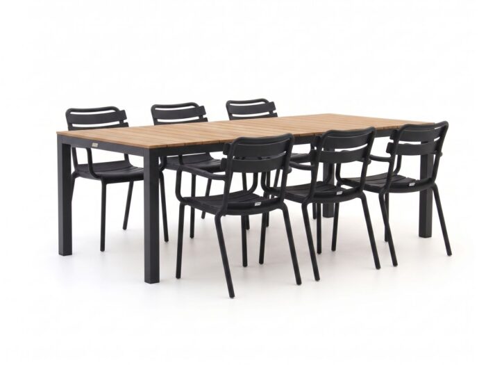 Forza Furniture + 10% kassakorting | Forza Vico/Fidenza 220cm dining tuinset 7-delig stapalbaar