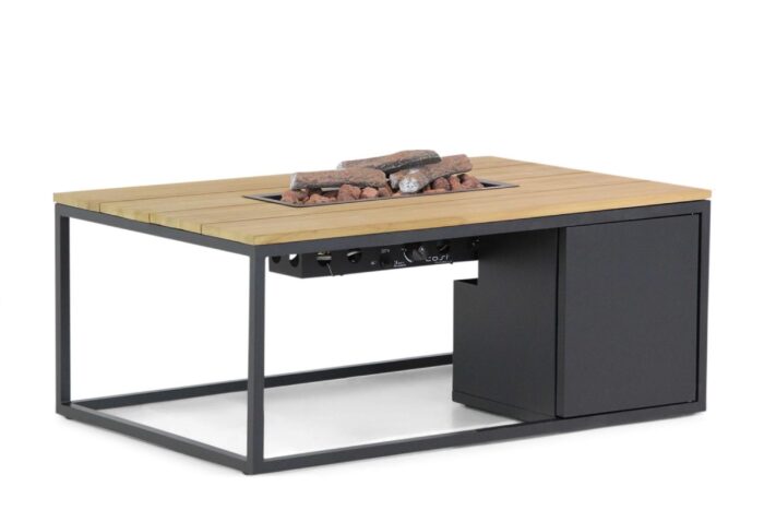 Cosiloft vuurtafel rechthoek 120 cm – Grijs-antraciet