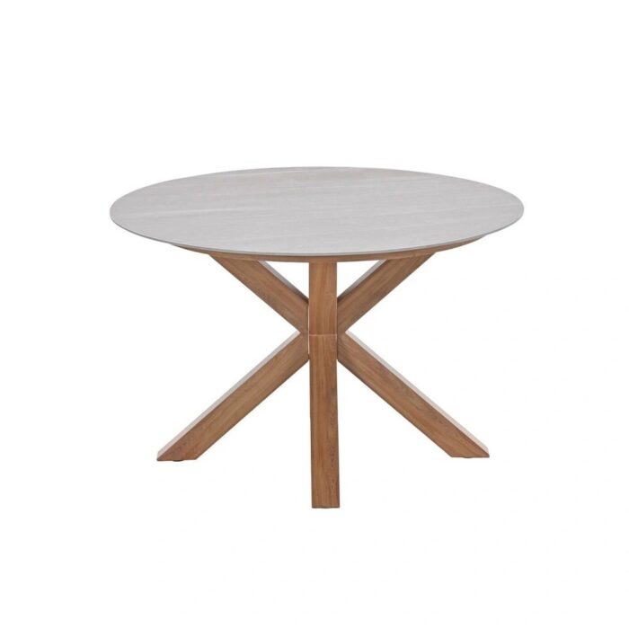 Garden impressions Lowland Tuintafel Napoli Sand dia. 120 cm – bruin;grijs