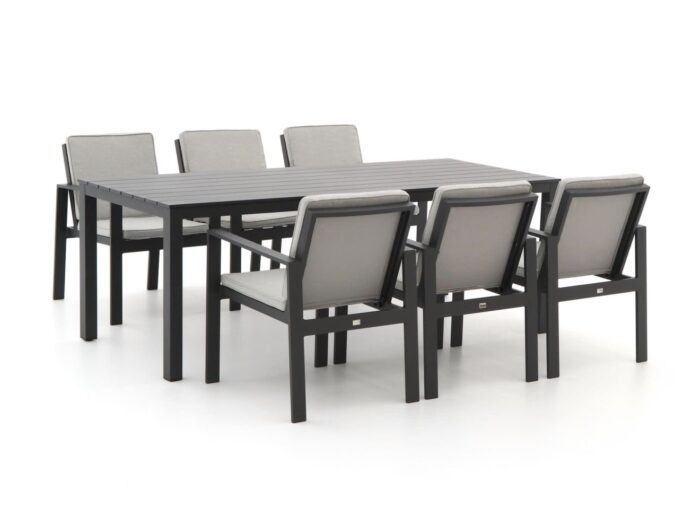Bellagio tuinmeubelen Bellagio Vezzano/Menzano 220cm dining tuinset 7-delig Laagste prijsgarantie! – Grijs