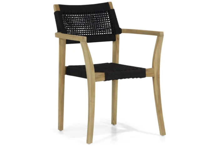 Lifestyle Garden Furniture Dallas dining tuinstoel rope stapelbaar - Zwart