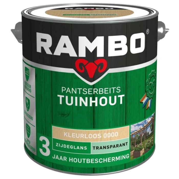 Rambo Pantserbeits tuinhout zg tr. 0000 2,5l - transparant