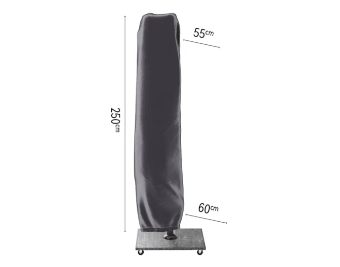 Aerocover Zweefparasolhoes 250 x 60 cm - grijs