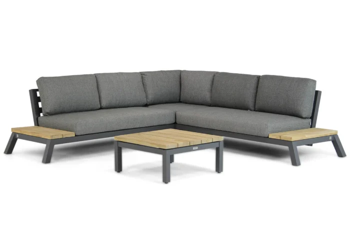 4 Seasons Outdoor Seasons Empire/Riviera 75 cm platform loungeset 4-delig - Grijs-antraciet