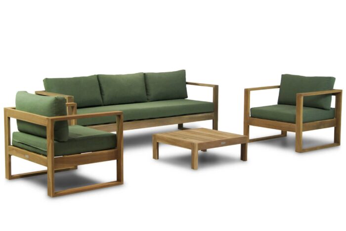 Garden Collections Newbury stoel-bank loungeset 4-delig – Old teak greywash