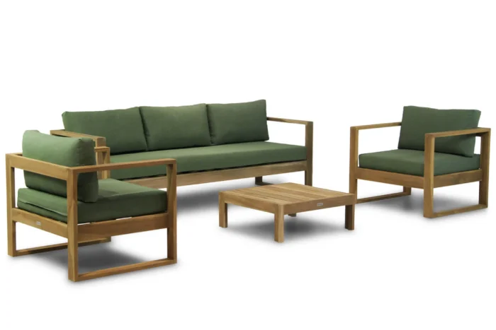 Garden Collections Newbury stoel-bank loungeset 4-delig - Old teak greywash