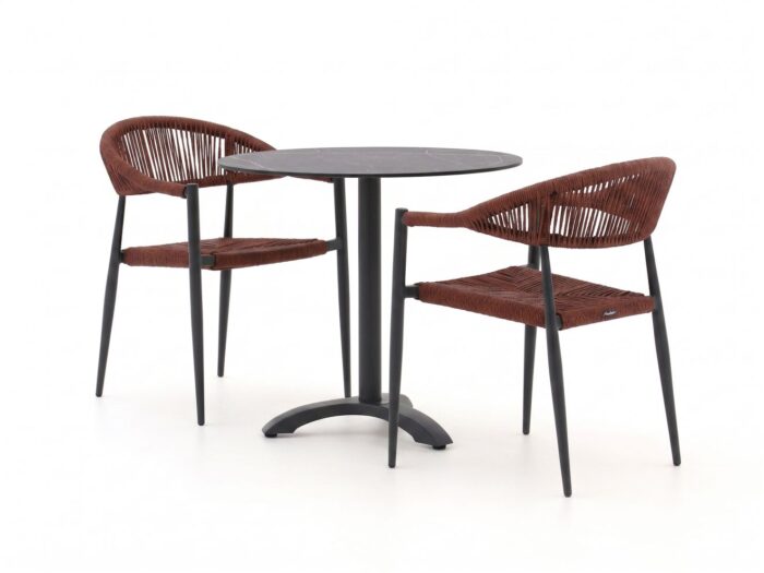 Manifesto Furniture Belpasso/Lisio ø80cm dining tuinset 3-delig stapelbaar