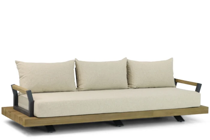 Santika Furniture Supreme lounge tuinbank 3-zits - Old teak greywash