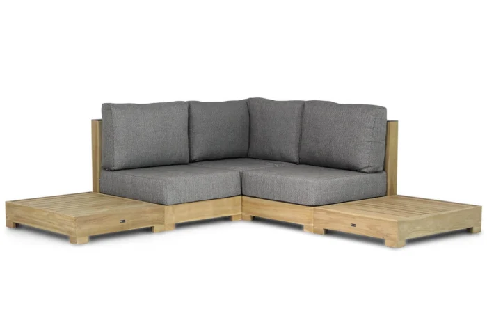 Santika Furniture Levante platform loungeset 5-delig - Old teak greywash