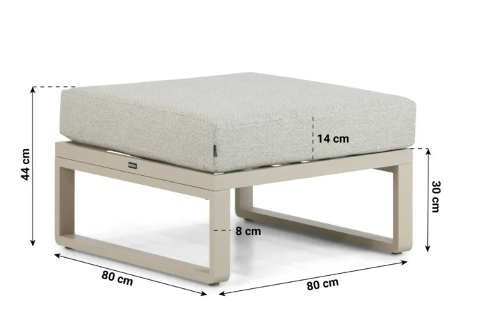Lifestyle Garden Furniture Lezo lounge voetenbank - Taupe-naturel-bruin
