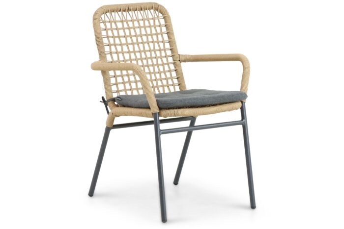 De Laan Projects Laan Catalone dining tuinstoel – Taupe-naturel-bruin