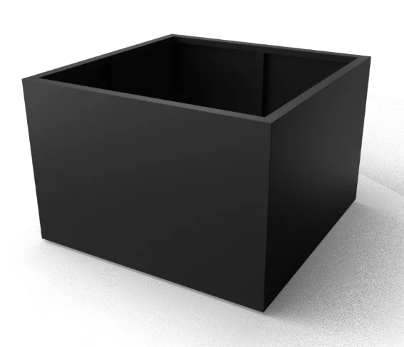 Geroba Artus rechthoekige Aluminium plantenbakken 1500 x 300 x 800 mm - zwart