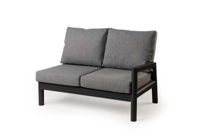 Tierra outdoor Sevilla 2-zits lounge bank links charcoal – grijs;zwart