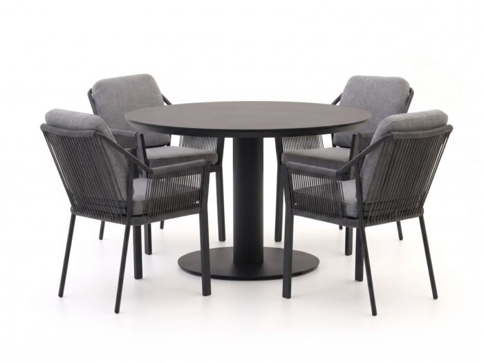 Tierra Outdoor Liv/La Fonte ø120cm dining tuinset 5-delig Laagste prijsgarantie!