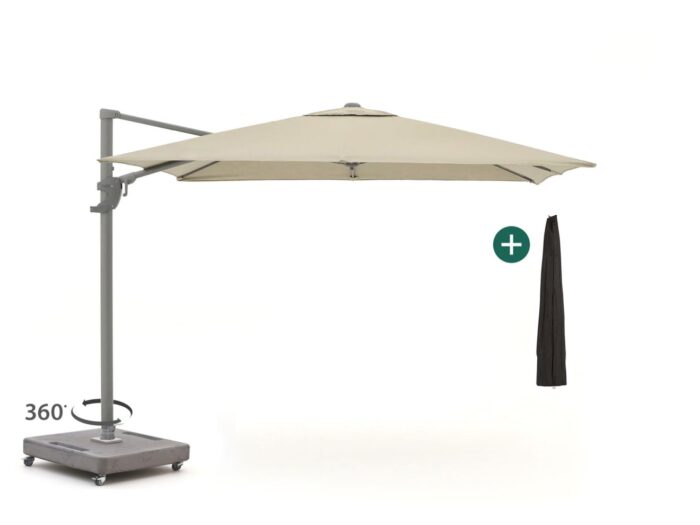 Shadowline Francisco zweefparasol 300x300cm Laagste prijsgarantie! – Taupe