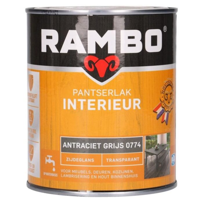 Rambo Pantserlak interieur zg 774 0,75l – zwart