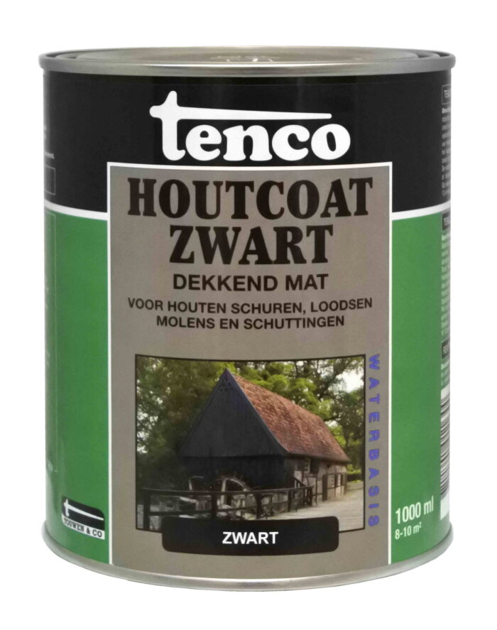 Tenco Houtcoat waterbasis zwart 1l verf/beits I