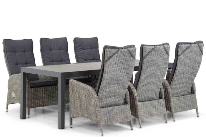 Garden Collections Lincoln/Residence 220 cm dining tuinset 7-delig – Grijs-antraciet