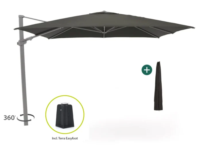 Shadowline Austin zweefparasol 300x300cm - Zwart