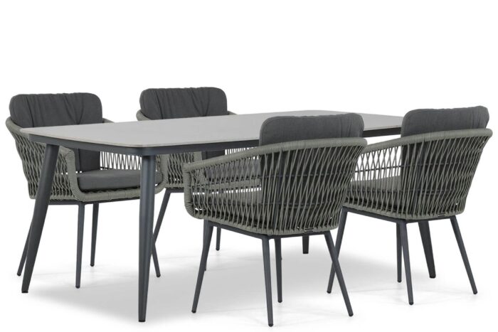 Lifestyle Garden Furniture Western/Vienna 180 cm dining tuinset 5-delig – Grijs-antraciet