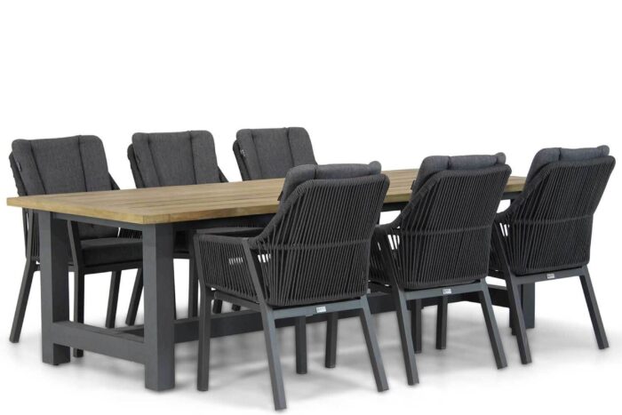 Lifestyle Garden Furniture Verona/San Francisco 260 cm dining tuinset 7-delig – Grijs-antraciet