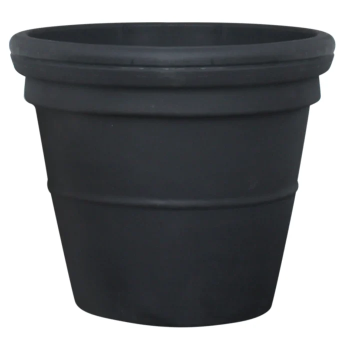 Prestige Ronde 500L zwart graniet plantenbak Rome
