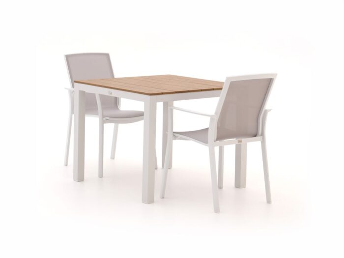 Bellagio tuinmeubelen Bellagio Dranera/Fidenza 90cm dining tuinset 3-delig stapelbaar Laagste prijsgarantie! – Grijs