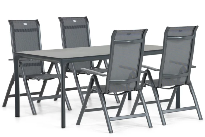 Hartman Alice/Cesar 180 cm dining tuinset 5-delig - Grijs-antraciet
