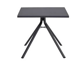 Garden impressions Rimini tafel 80x80 carbon black - zwart