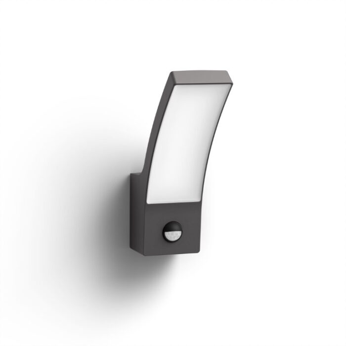 Philips Splay IR Wall Anthracite 12W 27K HV verlichting – grijs;zwart