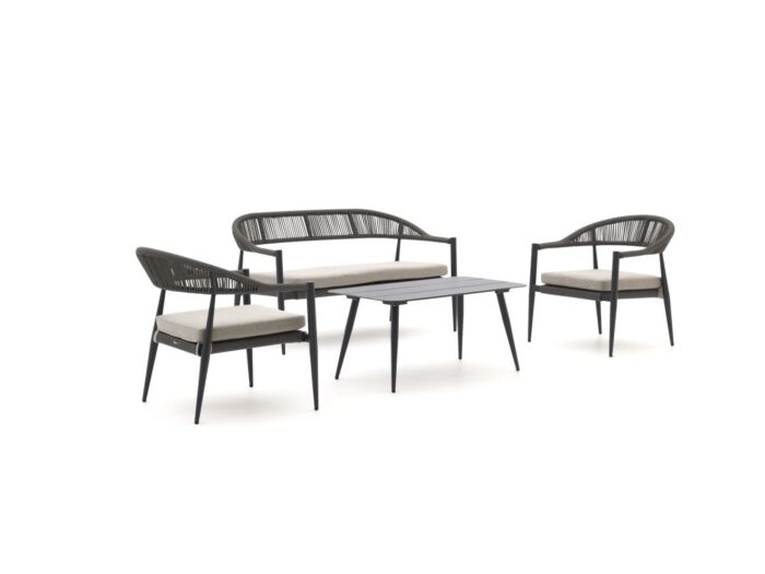 Manifesto Furniture Manifesto Belpasso stoel-bank loungeset 4-delig Laagste prijsgarantie! – Grijs