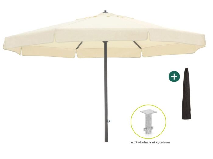 Shadowline Jamaica parasol ø 500cm Laagste prijsgarantie! – Wit
