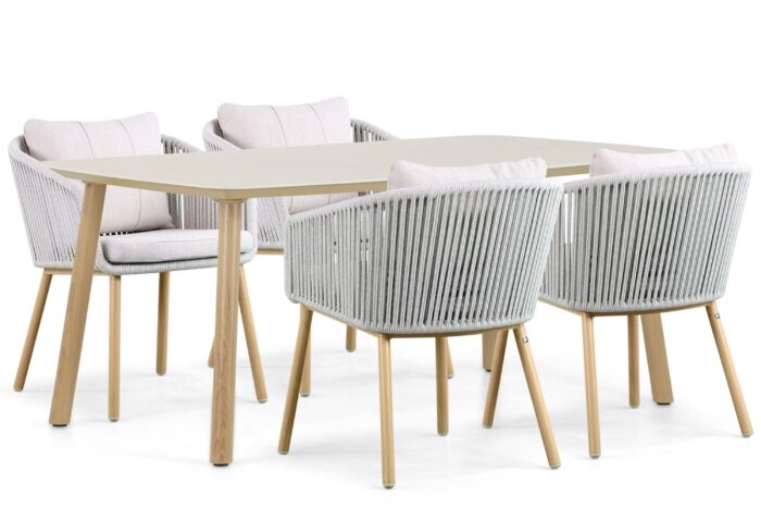 Lifestyle Garden Furniture Bloom/Bloom 180 cm dining tuinset 5-delig – Grijs-antraciet