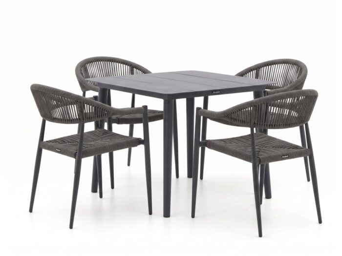 Manifesto Furniture Manifesto Belpasso/Sora ø90cm dining tuinset 5-delig stapelbaar Laagste prijsgarantie!