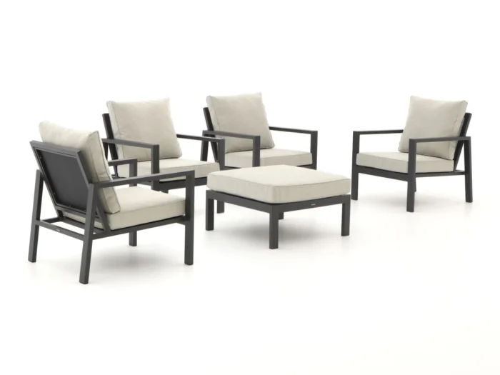Manifesto Furniture Alzano stoel loungeset 5-delig - Grijs
