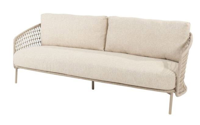 4so Puccini 3-zits lounge bank incl. 3 kussens – bruin
