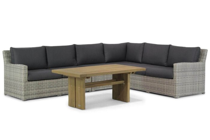 Garden Collections Giardino/Brighton 140 cm dining loungeset 5-delig – Grijs-antraciet