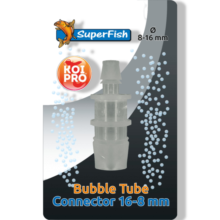 Aquadistri Bubble connector 16-8/12 mm Koi Pro – zwart