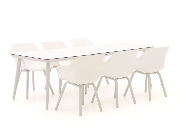 Hartman tuinmeubelen Hartman Sophie Element/Studio 240cm dining tuinset 7-delig Laagste prijsgarantie! – Wit