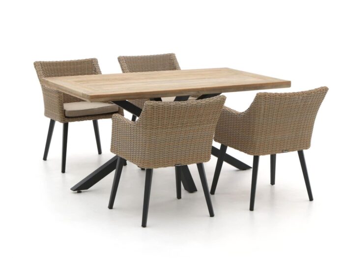 Manifesto Furniture Matese/Montorio 160cm dining tuinset 5-delig – Bruin