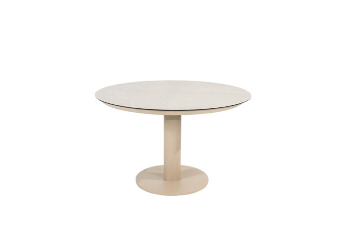 Taste Sarah dining tafel latte printed keramiek rond dia. 120 cm – grijs