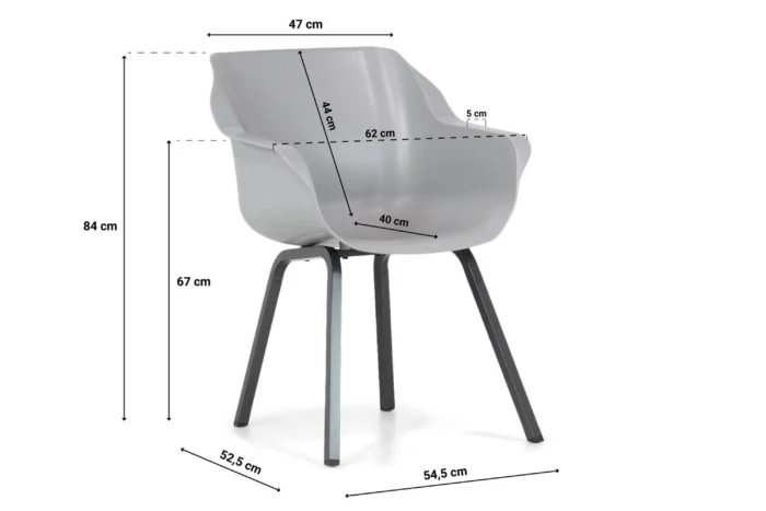 Hartman Sophie element dining tuinstoel - Grijs-antraciet