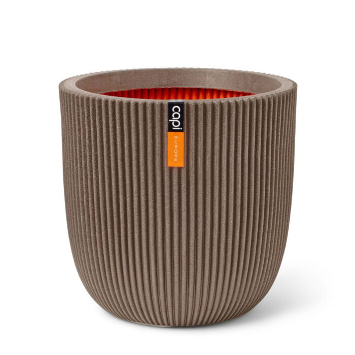 Capi europe Pot bol Groove NL 43×41 ivoor bloempot – grijs;paars;wit