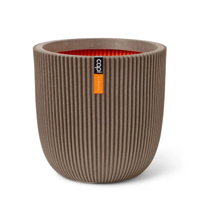 Capi europe Pot bol Groove NL 43x41 ivoor bloempot - grijs;paars;wit