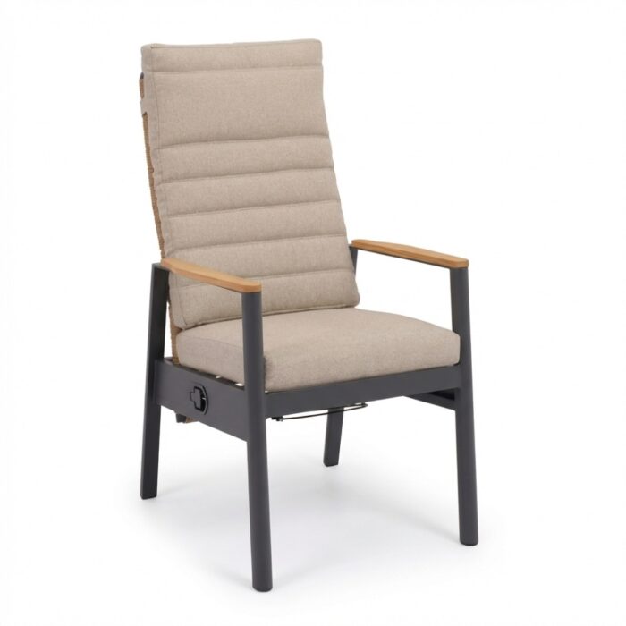 LUX outdoor living Boston dining tuinstoel | aluminium + teak | zand