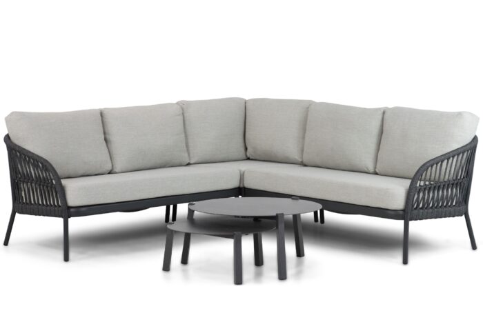 Coco Puerto/Rimini 60/75 cm hoek loungeset 5-delig – Grijs-antraciet